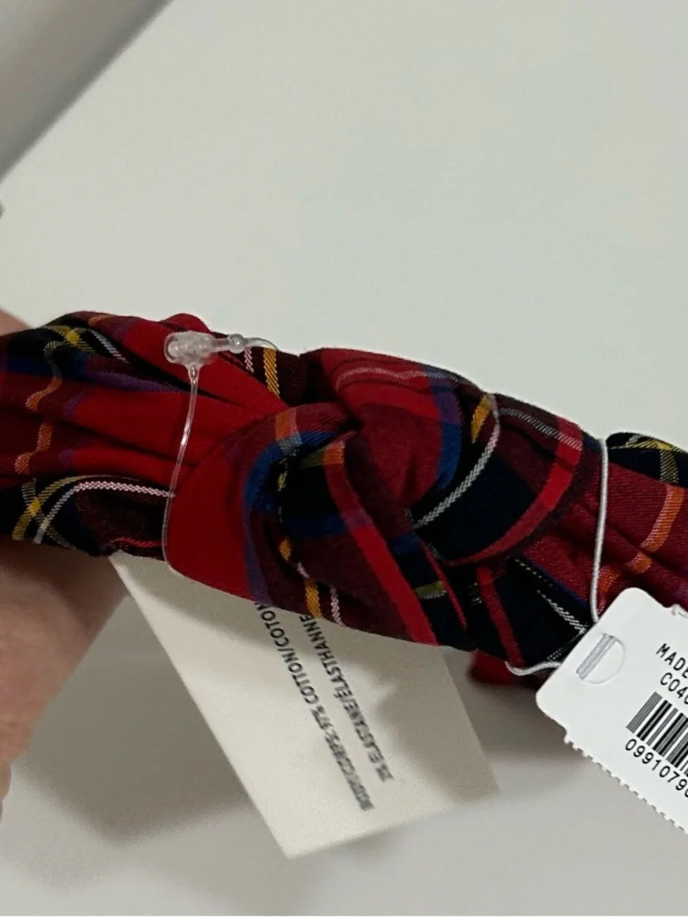 NWT J. Crew Tartan Knotted Headband